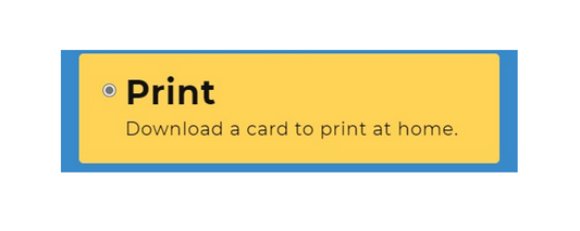 New printer and eco-friendly Print at Home cards