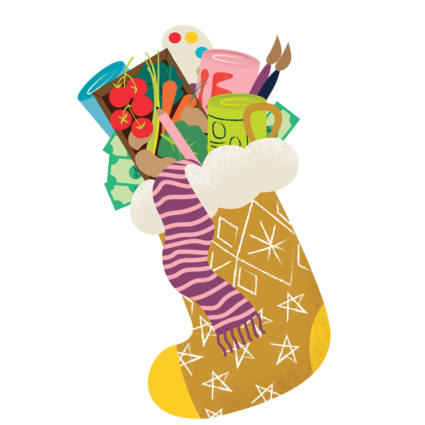 Cheerful children's stocking
