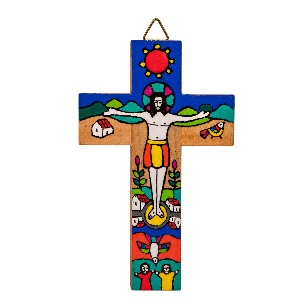Front of Romero cross with transparent background