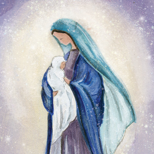 Christmas cards: Mother and child