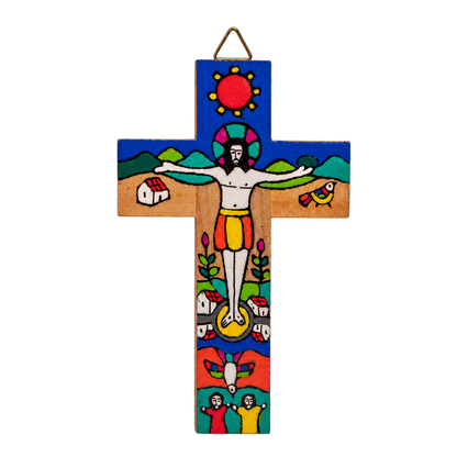 Front of Romero cross with transparent background