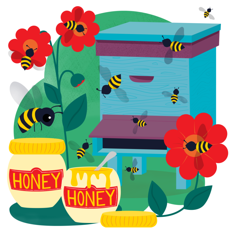 Happy queen bee for schools